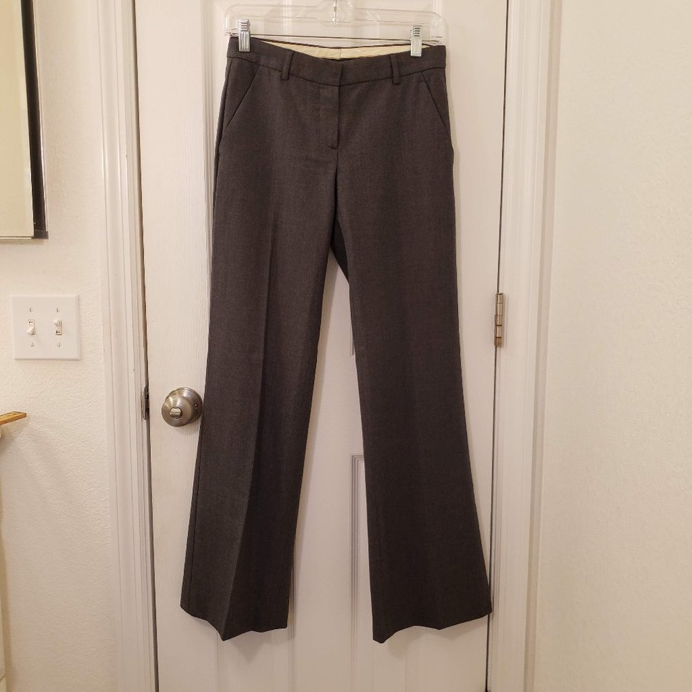 Theory Plaid Professional Wide Leg Trousers Pants